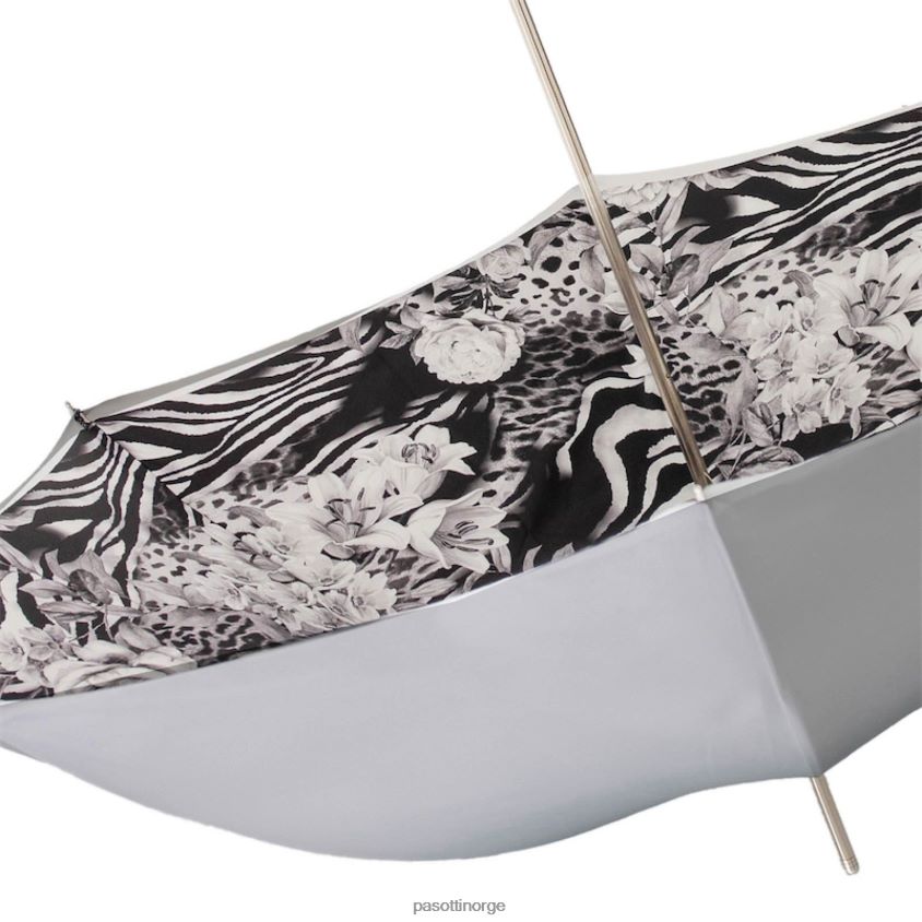 paraply | PASOTTI 189n 9c458-9 p34 - paraply animalier med sølvroser 8B6Z26422 unisex