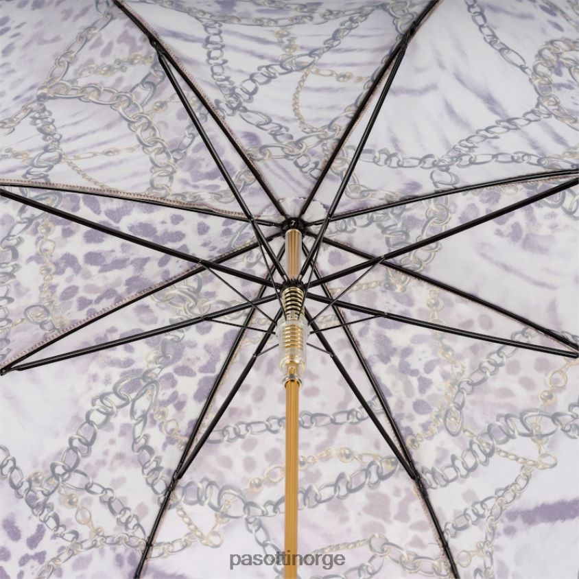 paraply | PASOTTI 20 58002-7 g15 - lilla nyanseparaply med kjedetrykk 8B6Z26414 unisex