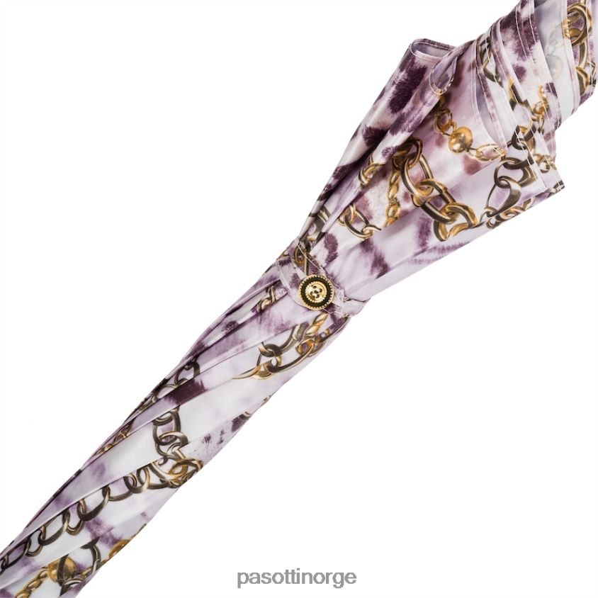 paraply | PASOTTI 20 58002-7 g15 - lilla nyanseparaply med kjedetrykk 8B6Z26414 unisex