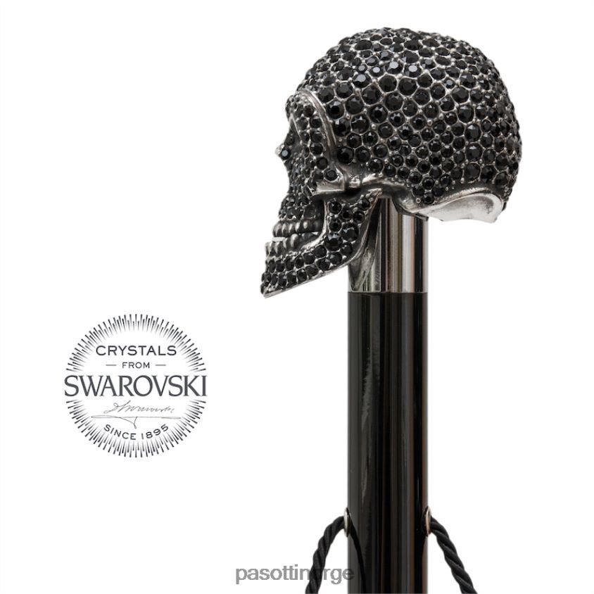 tilbehør PASOTTI cs w333ne - svart swarovski hodeskalle skohorn 8B6Z26322 unisex