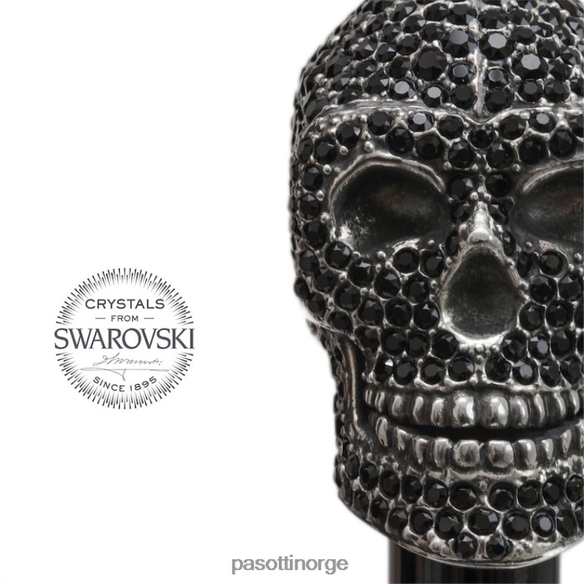 tilbehør PASOTTI cs w333ne - svart swarovski hodeskalle skohorn 8B6Z26322 unisex