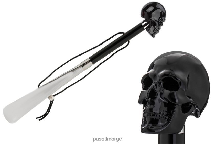 tilbehør PASOTTI cs w33ne - svart hodeskalle skohorn 8B6Z26302 unisex