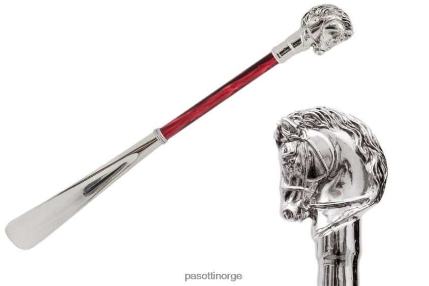 tilbehør PASOTTI cs w41pr - hesteskohorn i sølv, rødt skaft 8B6Z26289 unisex