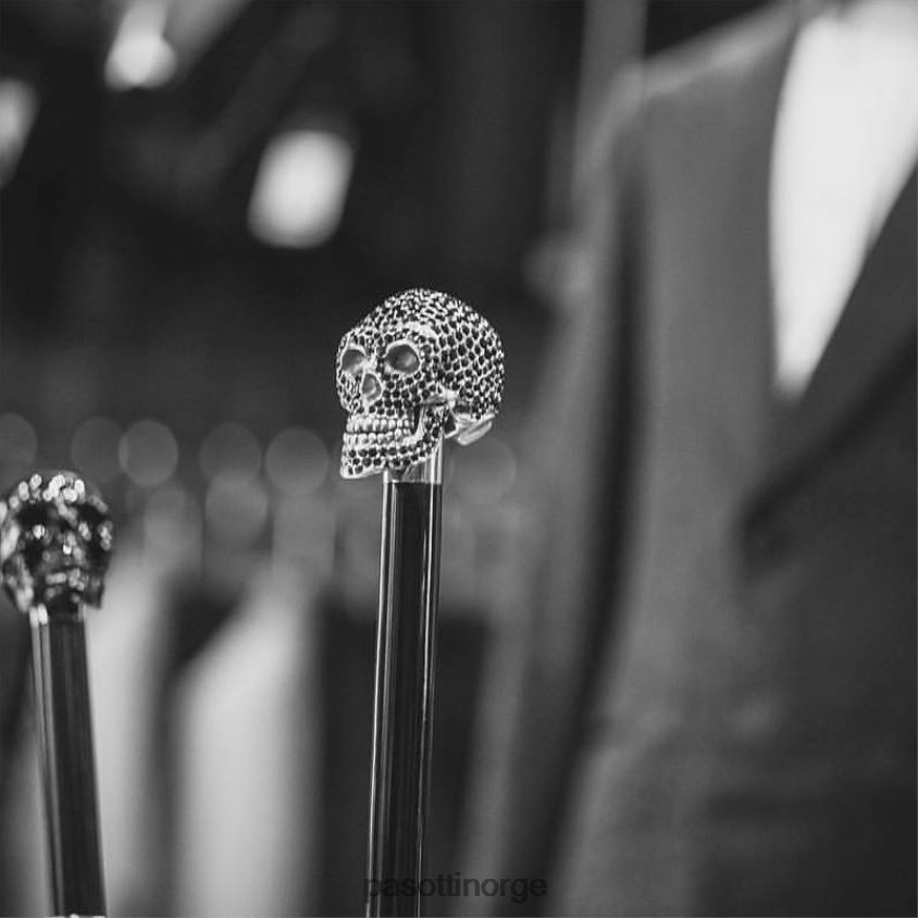 tilbehør PASOTTI ba w333ne - svart swarovski hodeskallestokk 8B6Z26217 unisex