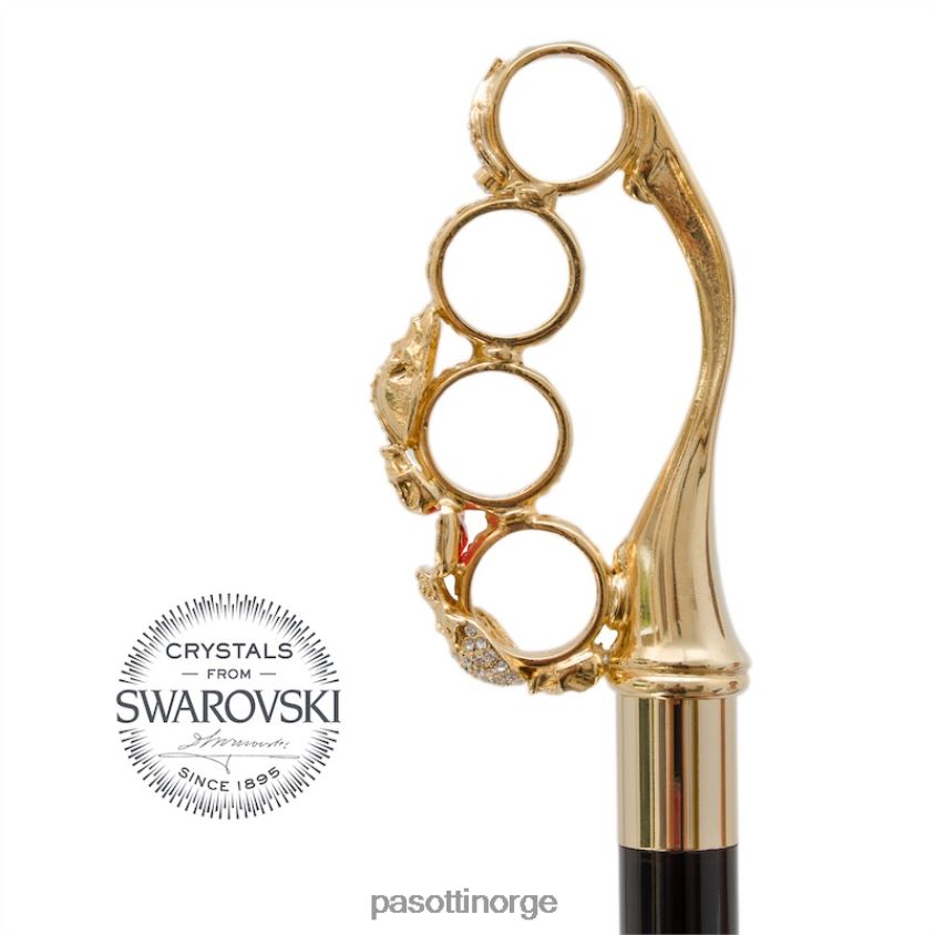 tilbehør PASOTTI ba w84or - knokestokk i messing med swarovski-krystaller 8B6Z26215 unisex